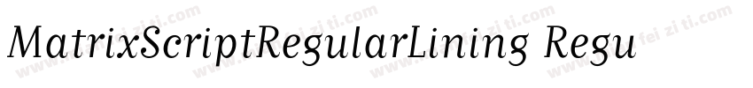 MatrixScriptRegularLining Regular字体转换